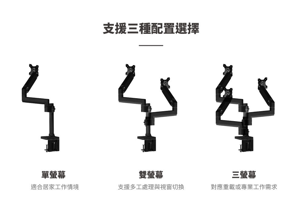 重載氣壓式螢幕支架